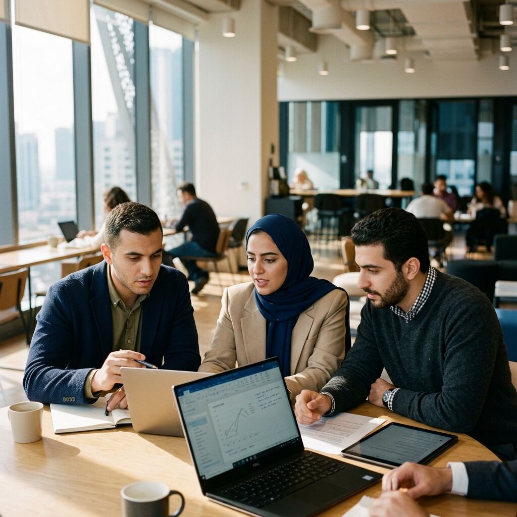A team at work in an office